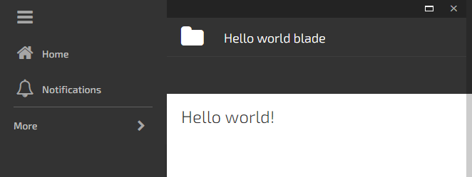 Hellow world! blade