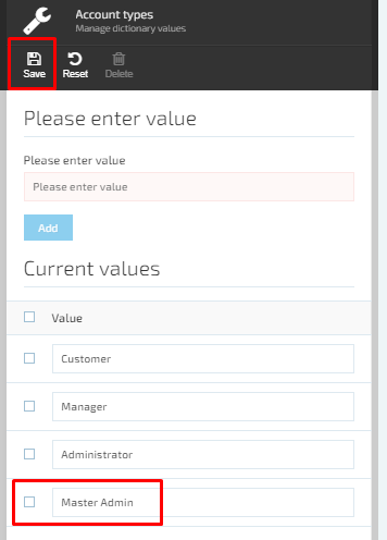 Fig. Save Account Type