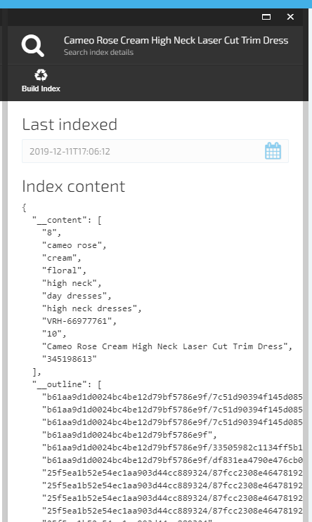 Viewing index document