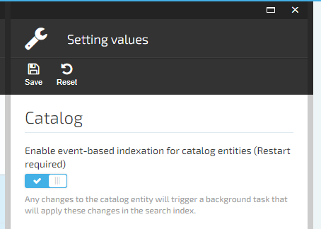 Enabling event-based indexing