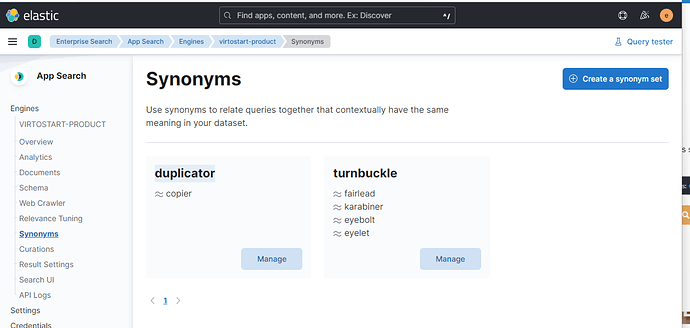 Synonym set