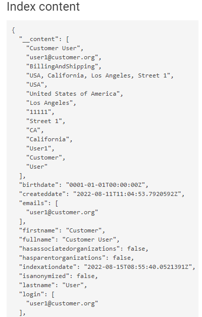 Index document example