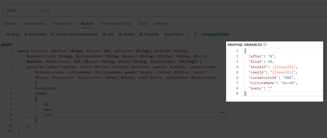 preset variables