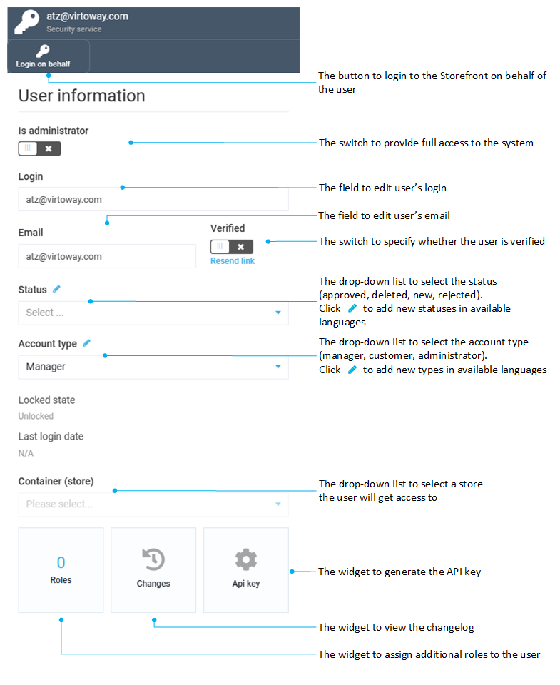 Managing user details